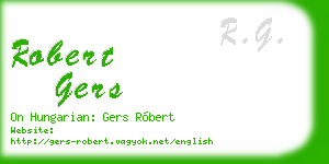 robert gers business card
